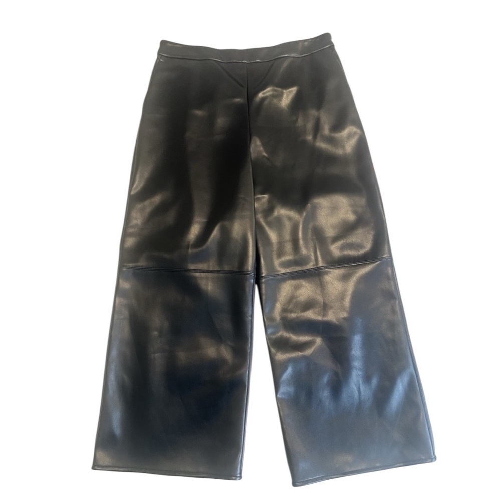 S Max Mara  Wide Leg Pants‎ Women's Black High Waist Seam Size XL